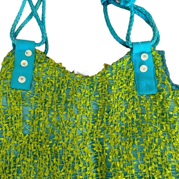 Cute Bright green and blue shoulder bag - Picture 3 of 5